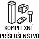 Komplexné príslušenstvo pre interiérové ploty a predely skaldov